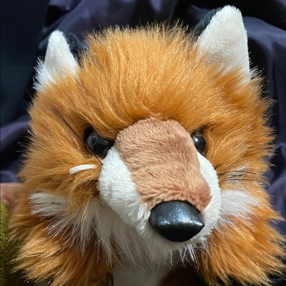 Puppet Folkmanis Red Fox Hand Puppet, Rust brown and white stuffed animal - Picture 9 of 12